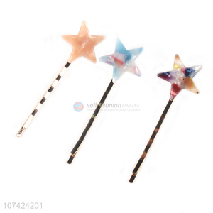 Most popular cellulose acetate sheet hairpin star bobby pin