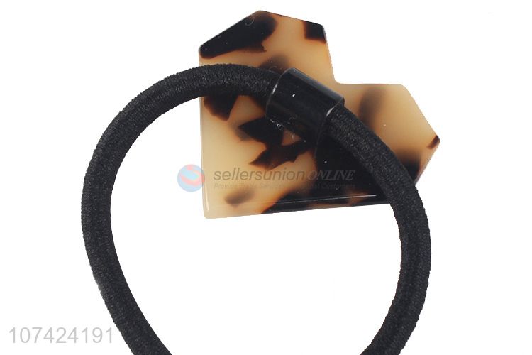 Wholesale French-style cellulose acetate sheet hair bands ponytail holder