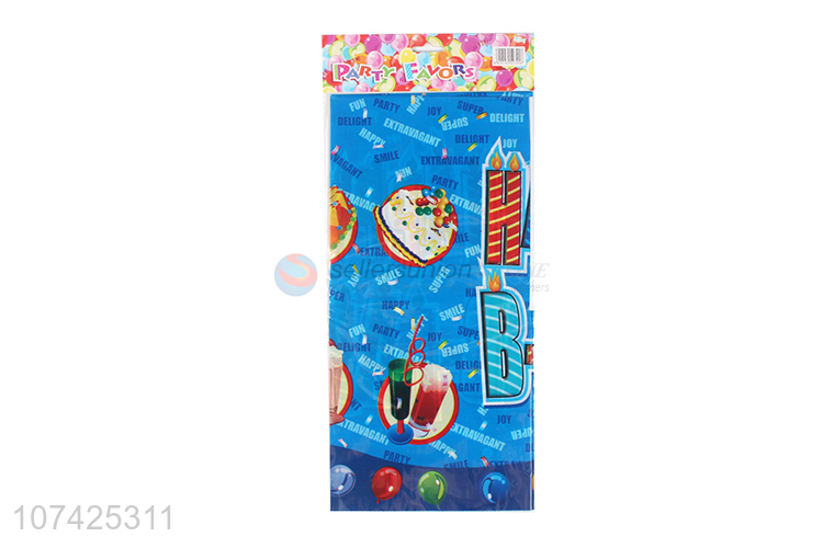 Promotional disposable plastic table cover birthday party table cloth