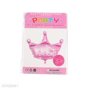 Latest arrival birthday party decoration princess crown balloon foil balloons