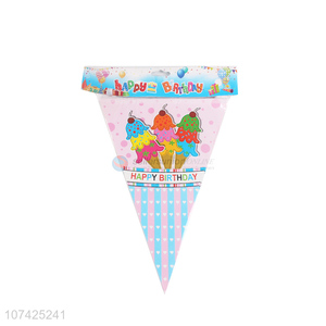 Low price birthday party decoration paper banner paper buntings