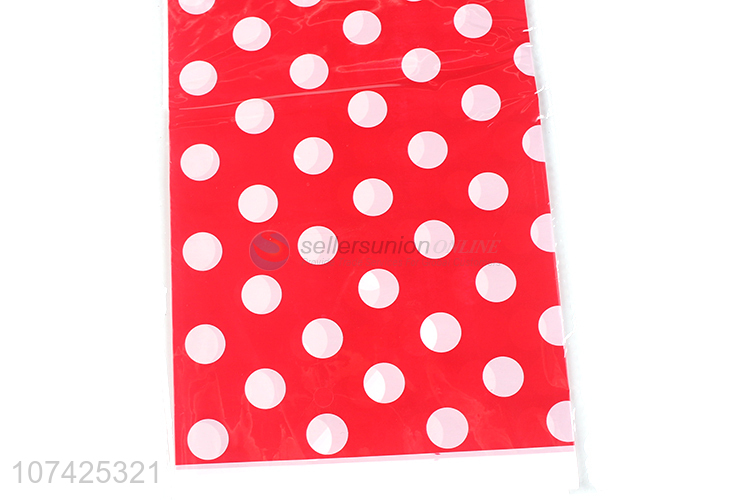 Top products polka dot pattern disposable plastic table cloth table cover