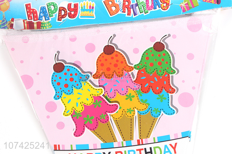 Low price birthday party decoration paper banner paper buntings