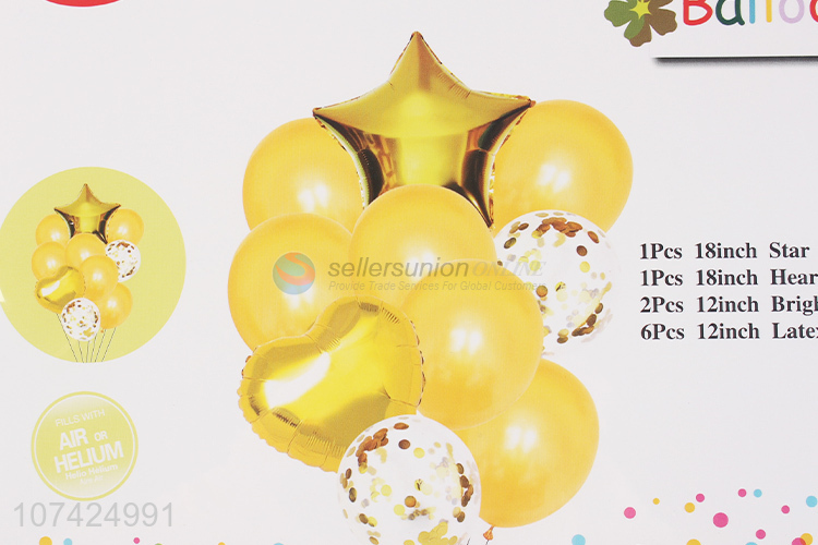 Most popular multiple shapes latex balloon party balloon set