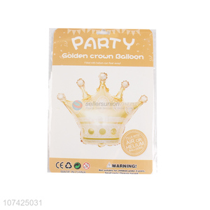 Hot products birthday party decoration golden crown balloon foil balloons
