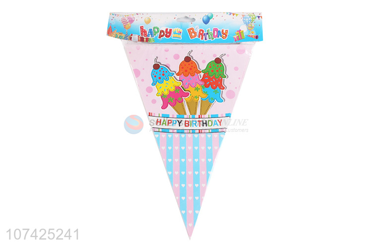 Low price birthday party decoration paper banner paper buntings