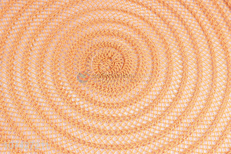 Latest style round table mat woven durable textilene mesh placemat