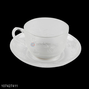 New Design Glass Coffee Cup & Saucer Set