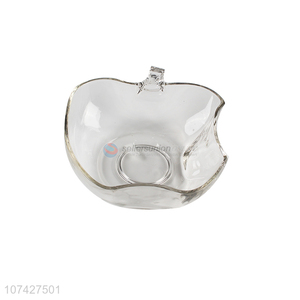 Wholesale Apple Shape Clear <em>Glass</em> Salad <em>Bowl</em> Fruit <em>Bowl</em>