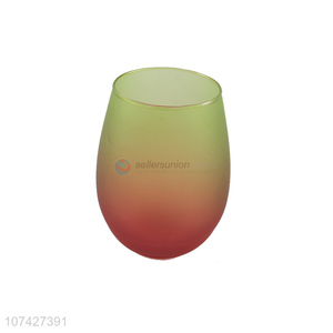 Custom Egg Shape Color Glass Water Cup