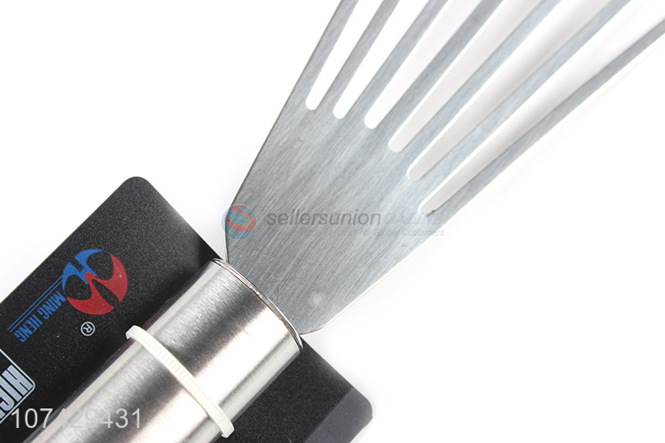 Hot selling stainless steel slotted turner fish spatula slotted spatula