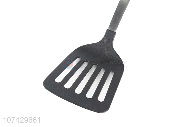 Hot sale kitchen utensils stainless steel handle nylon slotted turner