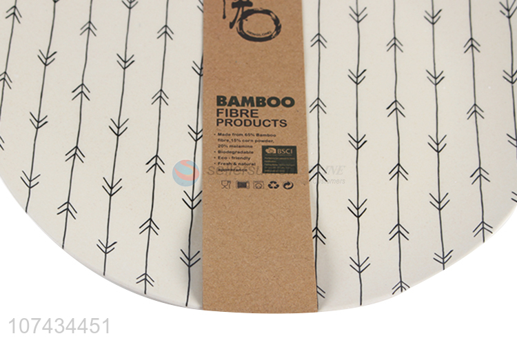 New Style Bamboo Fibre Dinner Plate Fashion Tableware