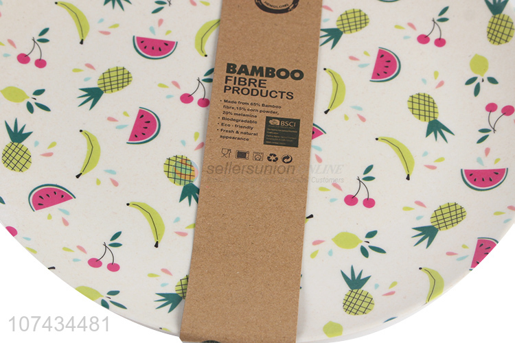 Popular Fruit Pattern Round Plate Fashion Dinner Plate