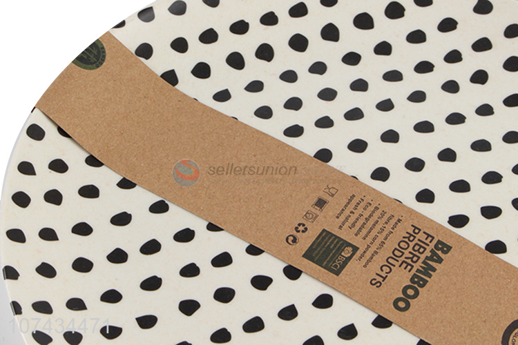 Wholesale Household Bamboo Fibre Round Dinner Plate
