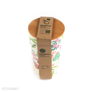 Custom Color Printing Bamboo Fiber Sealed Jar For Sale