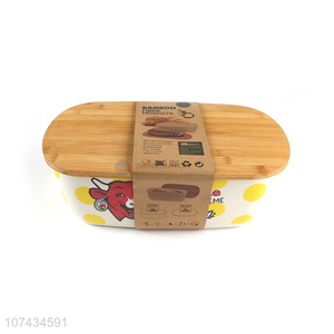 Custom Bamboo Fiber Bento Lunch Box Fashion Bread Box