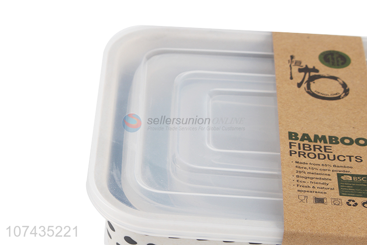 Wholesale Bamboo Fibre Preservation Box Food Storage Containers