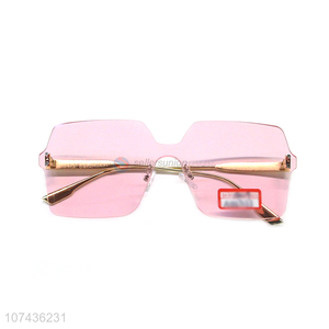 Latest design women polarized frameless sunglasses uv 400 sunglasses