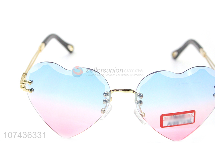Recent design fashion gradient ladies sunglasses frameless sunglasses