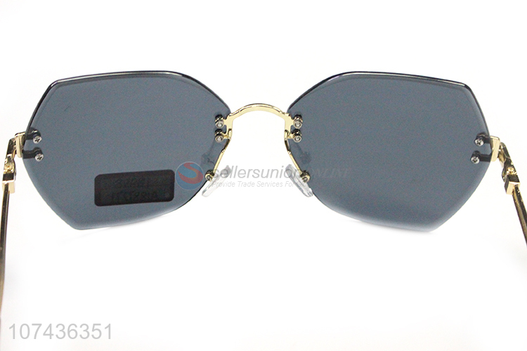 Good market women polarized frameless sunglasses uv 400 sunglasses