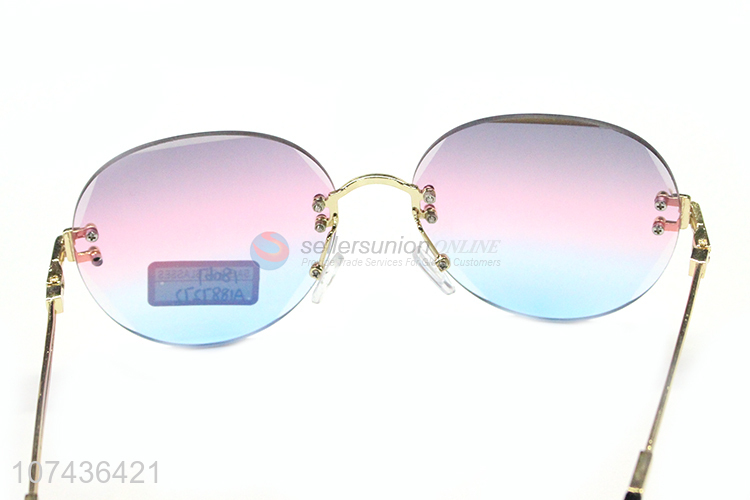 Best selling women gradient frameless sunglasses uv 400 sunglasses