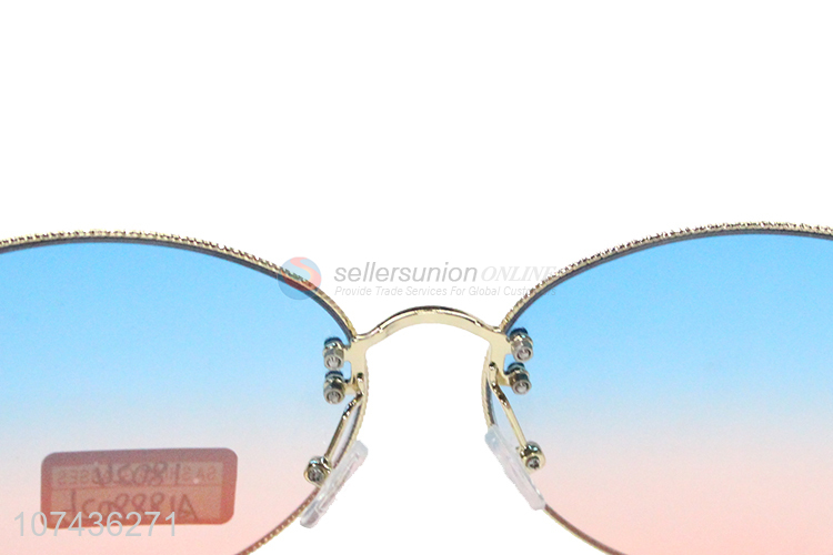 Top products metal frame uv 400 sunglasses gradient ladies sunglasses