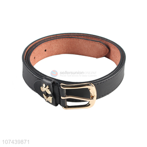 Recent design ladies belts pin buckle pu belts