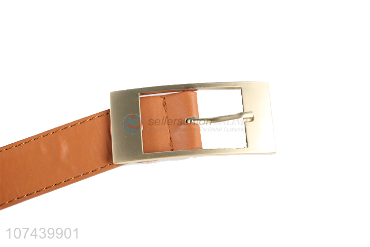 New design metal buckle women pu belt waist belt