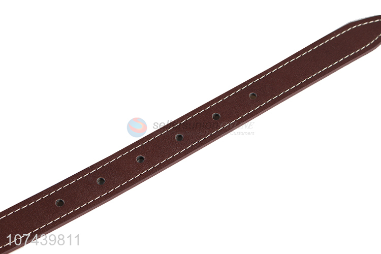 Excellent quality ladies pu belt with alloy pin buckle