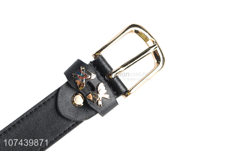 Recent design ladies belts pin buckle pu belts