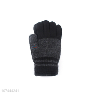 Latest Winter Warm Knitted Gloves Adults Five Finger Gloves