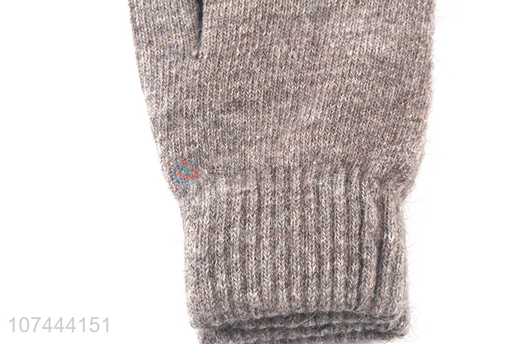 Wholesale Soft Five Finger Gloves Winter Warm Gloves