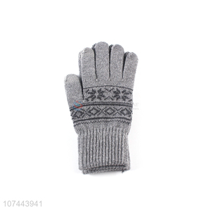 Best Sale Winter Warm Five Finger Glove Knitted Gloves