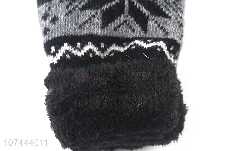 Popular Winter Warm Woollen Gloves Soft Outdoor Gloves