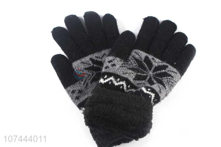 Popular Winter Warm Woollen Gloves Soft Outdoor Gloves