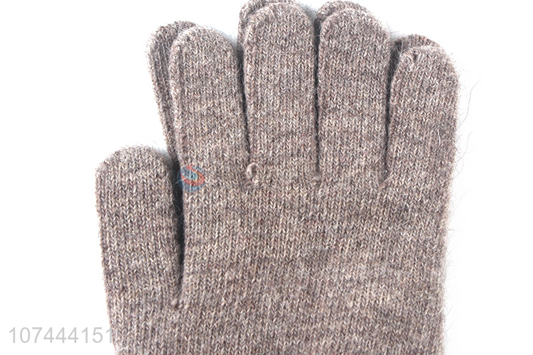 Wholesale Soft Five Finger Gloves Winter Warm Gloves