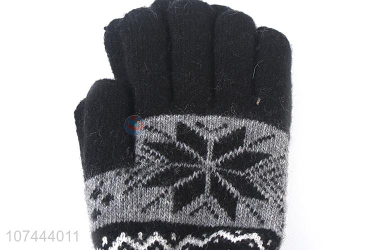 Popular Winter Warm Woollen Gloves Soft Outdoor Gloves