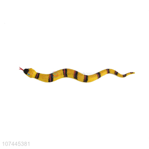 Low price lifelike animal model toy soft snake toy