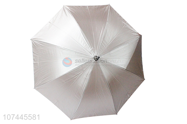 Hot Sale Silver Semi-Automatic Hook Handle Umbrella