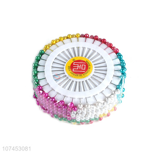 Custom Colorful Dressmaker Pin Pearl Head Straight Pins