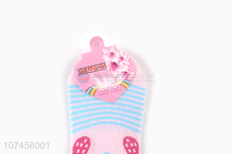 Lovely design custom women non show low cut sock