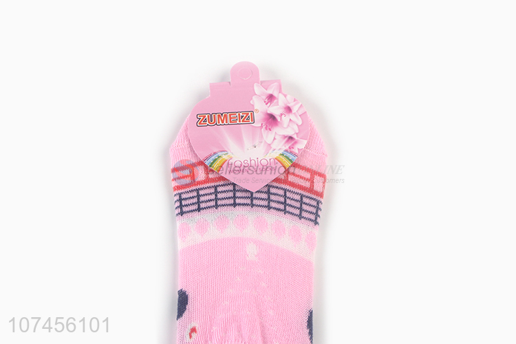 Latest design custom knitted women invisible ankle socks