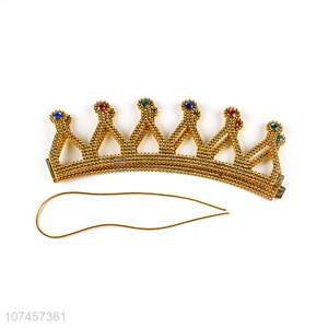 Fashion Jewelry Rhinestone Bride Crown Inlay Colorful Crystal Tiaras