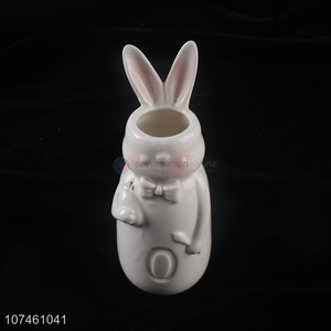 Cartoon Rabbit Ceramic Flower Receptacle Fashion Flower Vase