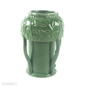 Creative Design Colorful Ceramic Flower Receptacle Flower Vase