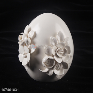 Unique Design Egg Shape Ceramic Ornament Fashion Home Decoration