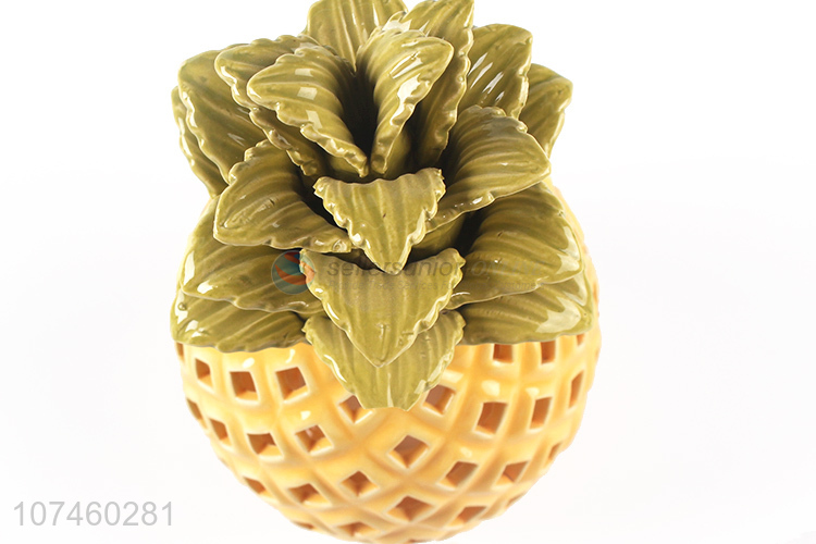 Fashion Colorful Ceramic Pineapple Decoration Crafts