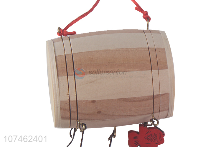 New arrival outdoor ornaments wooden drum wind chimes wooden crafts