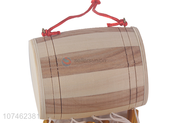 Low price wooden drum wind chimes wind-bell for indoor decoration